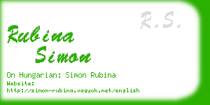 rubina simon business card